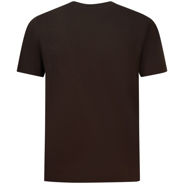 T-shirt in maglia marrone  per uomo