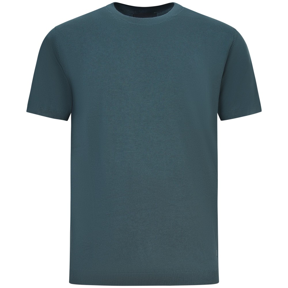 T-shirt in maglia ottanio per uomo