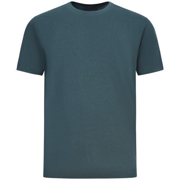 T-shirt in maglia ottanio per uomo