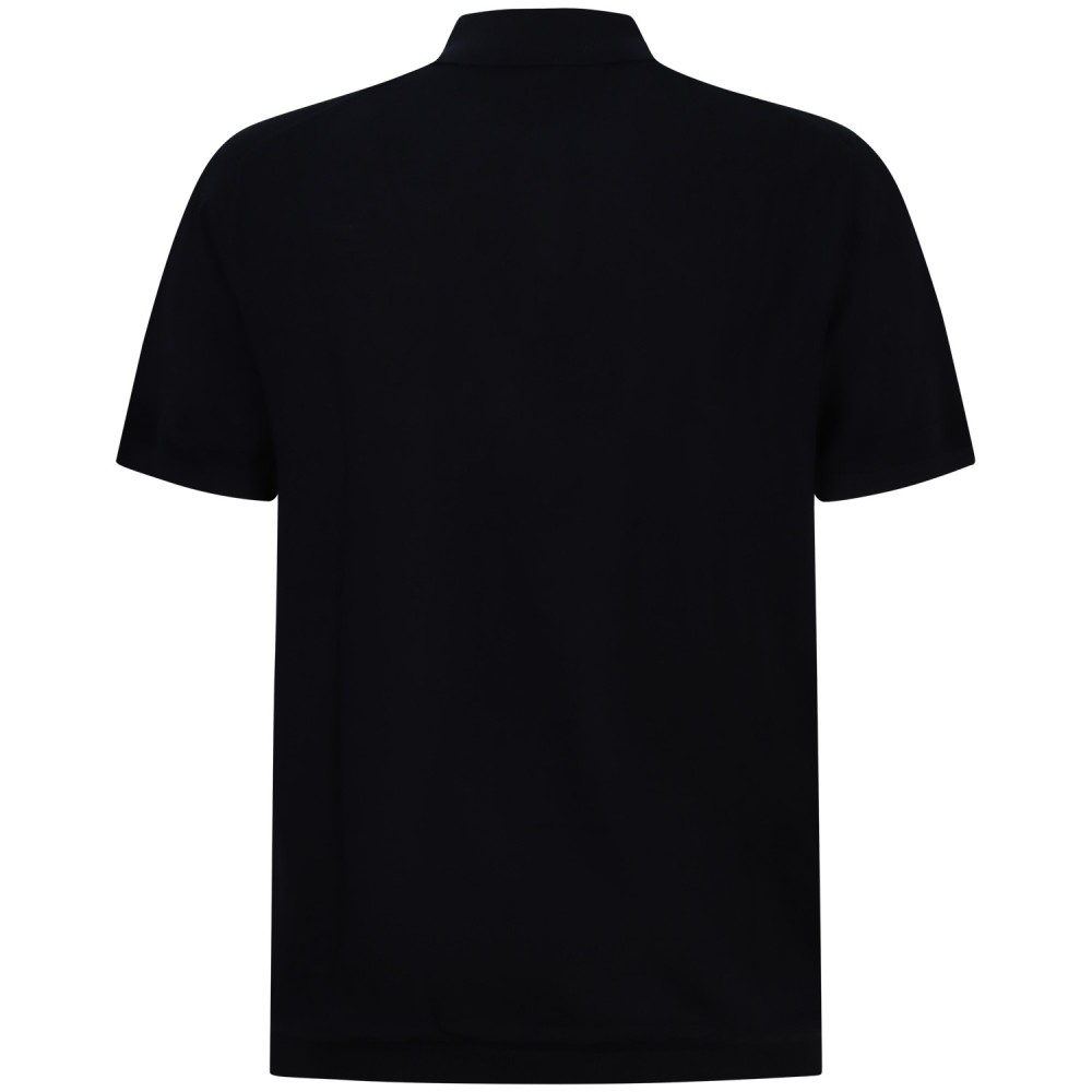 Polo in maglia nera per uomo