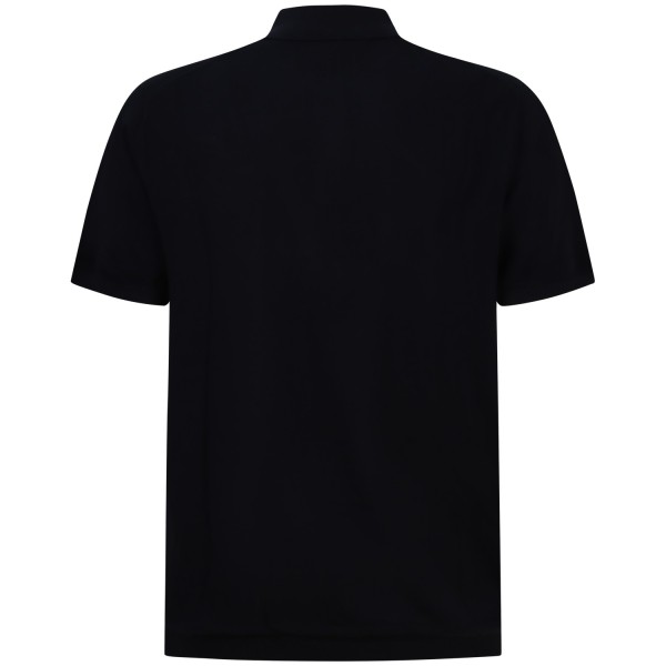 Polo in maglia nera per uomo