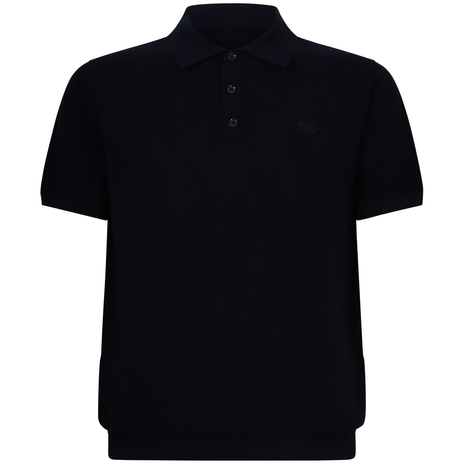 Polo in maglia blu per uomo