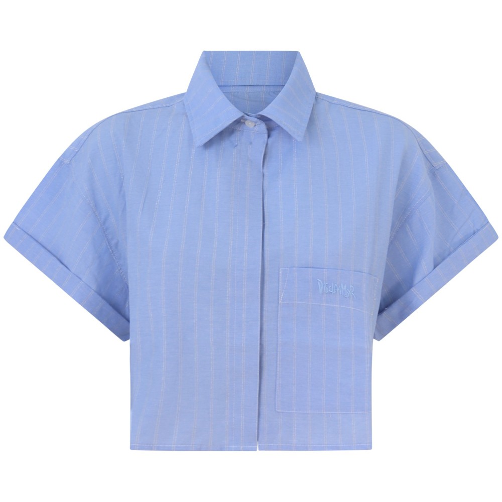 Camicia celeste per donna