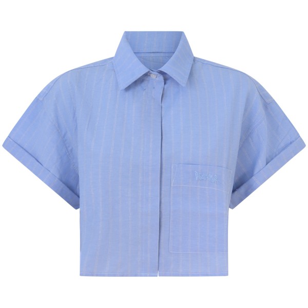 Camicia celeste per donna