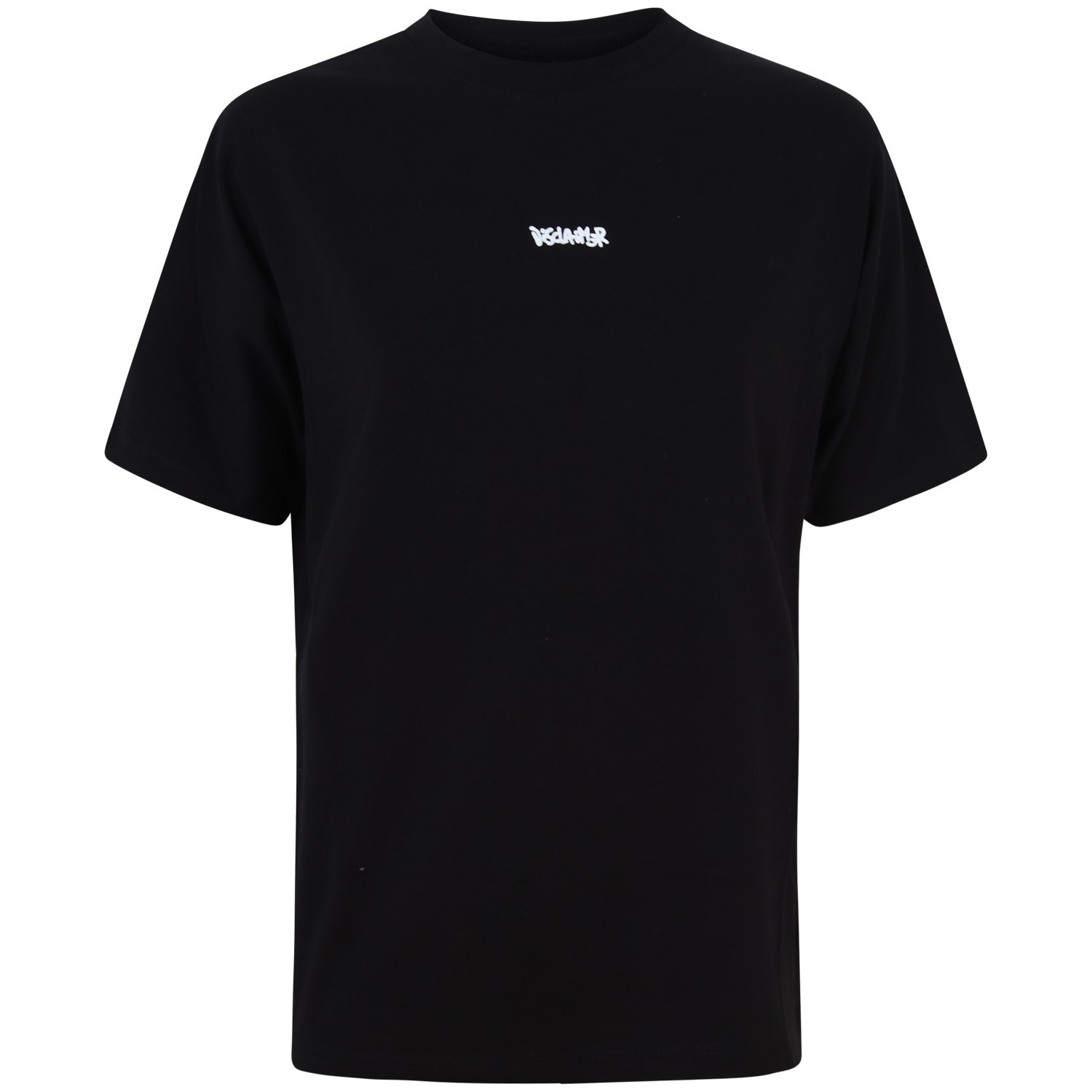 T-shirt nera con logo per donna