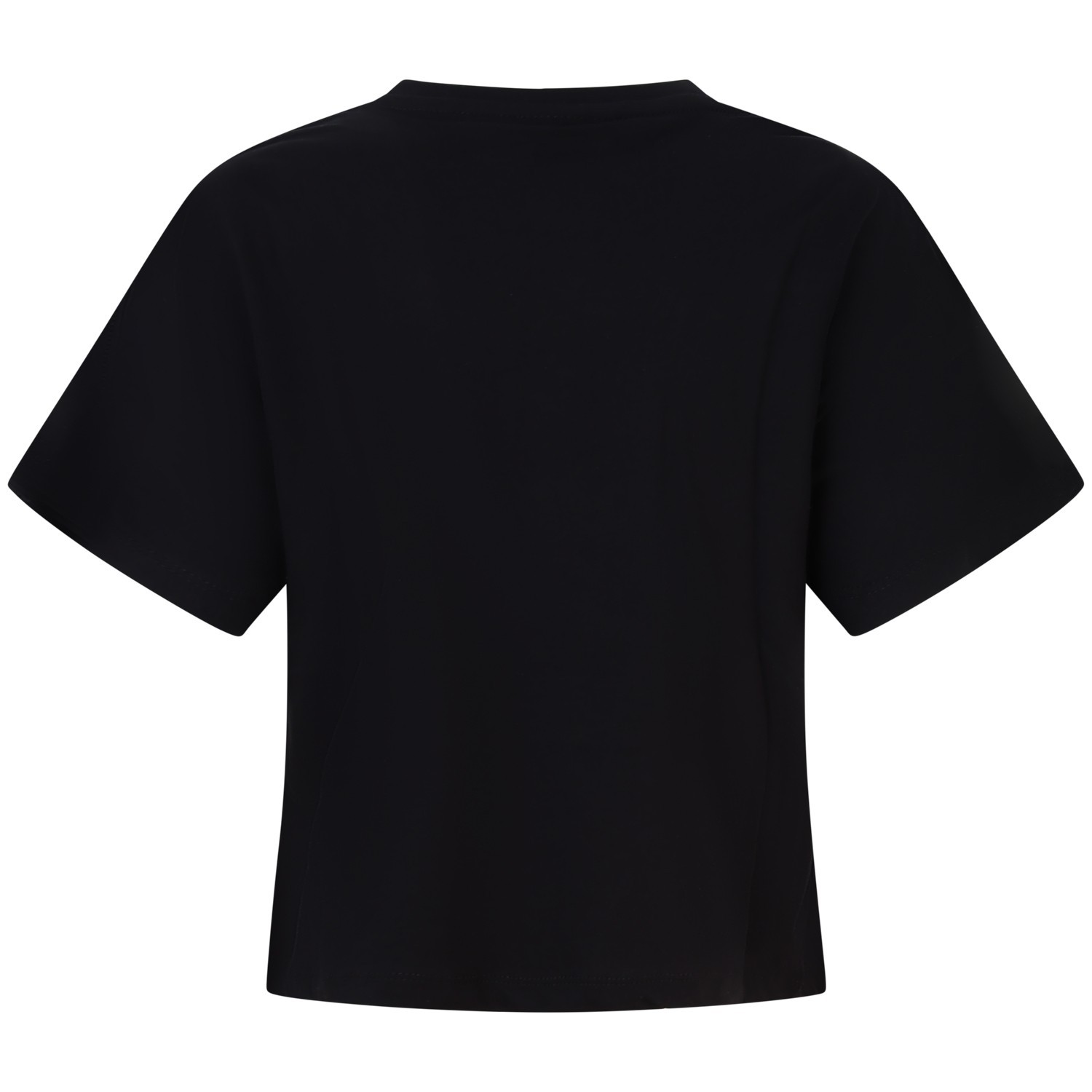 T-shirt nera con logo per donna 2