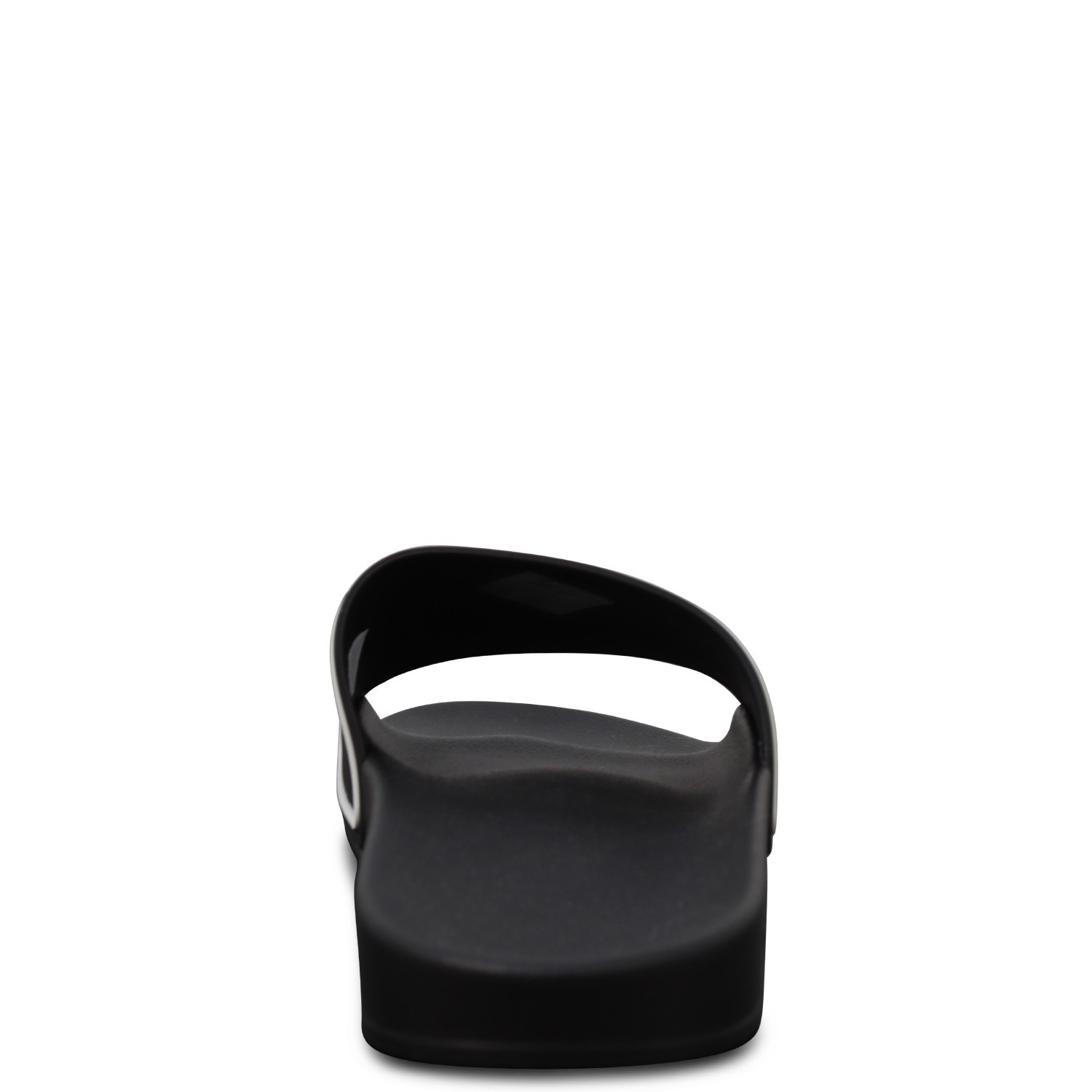 Ciabatte nere con logo bianco per uomo