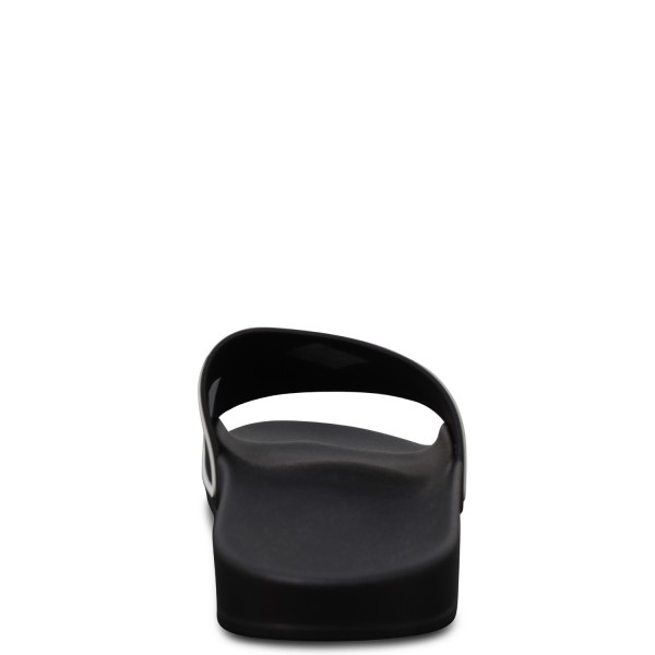 Ciabatte nere con logo bianco per uomo