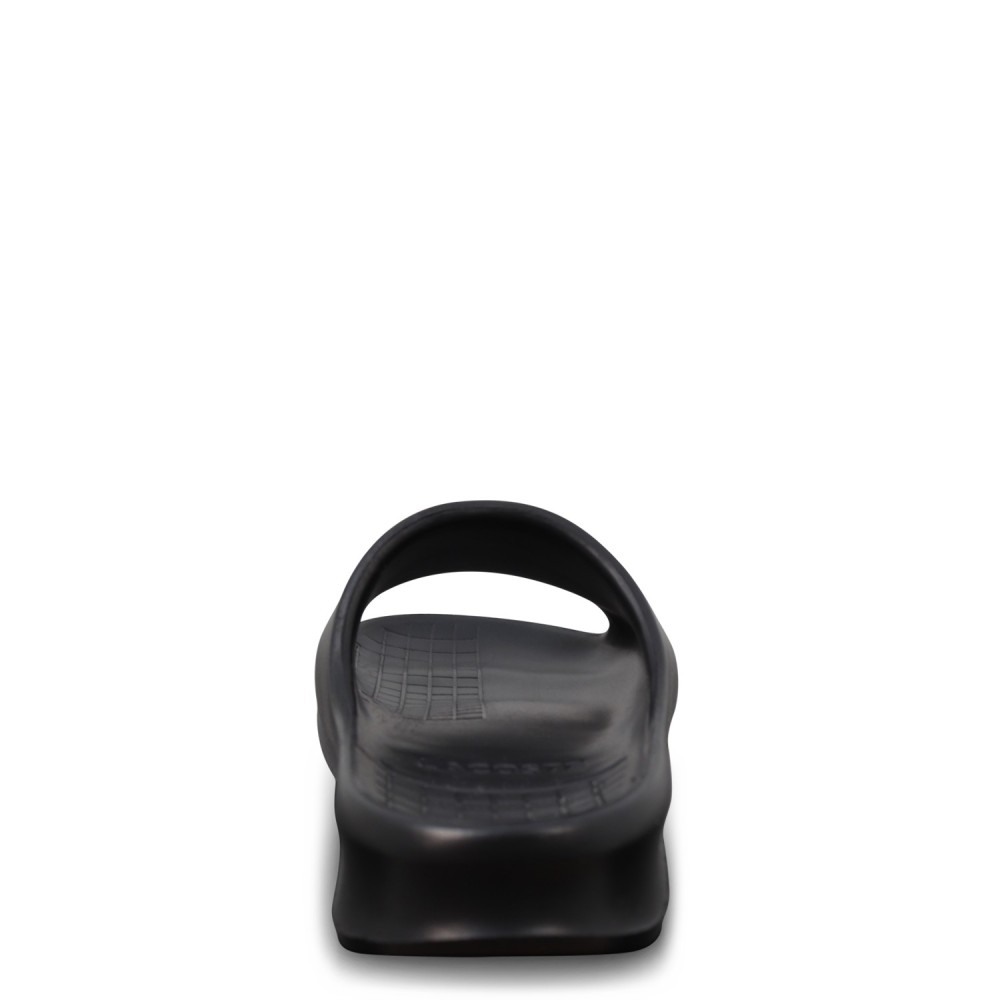 Ciabatte nere con logo per uomo