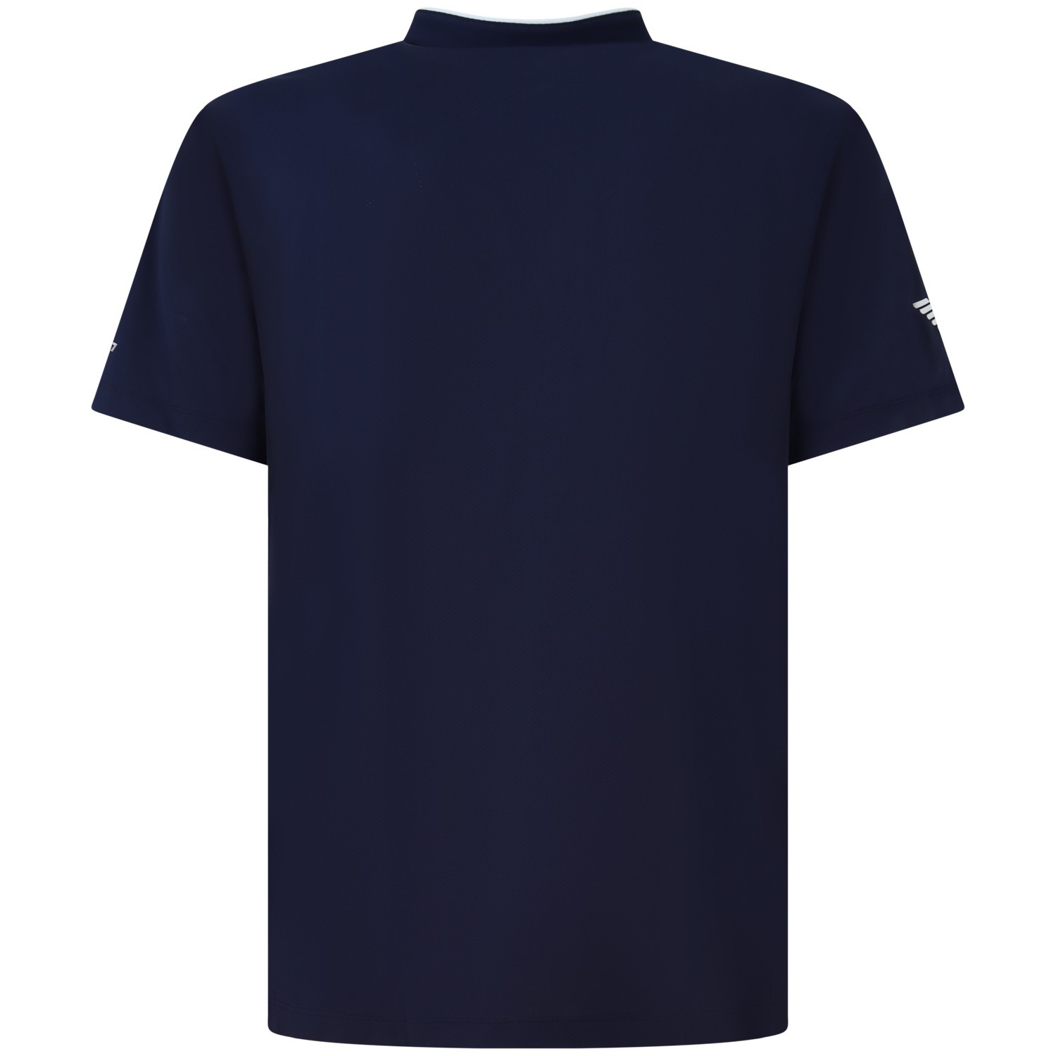 Polo blu con mini logo per uomo 2