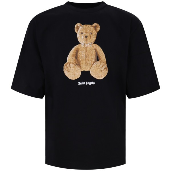 T-shirt nera con stampa per uomo