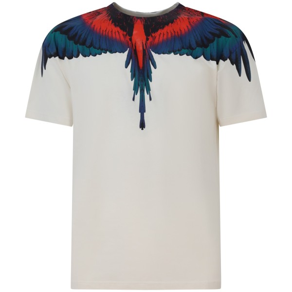 T-shirt bianca con stampa per uomo