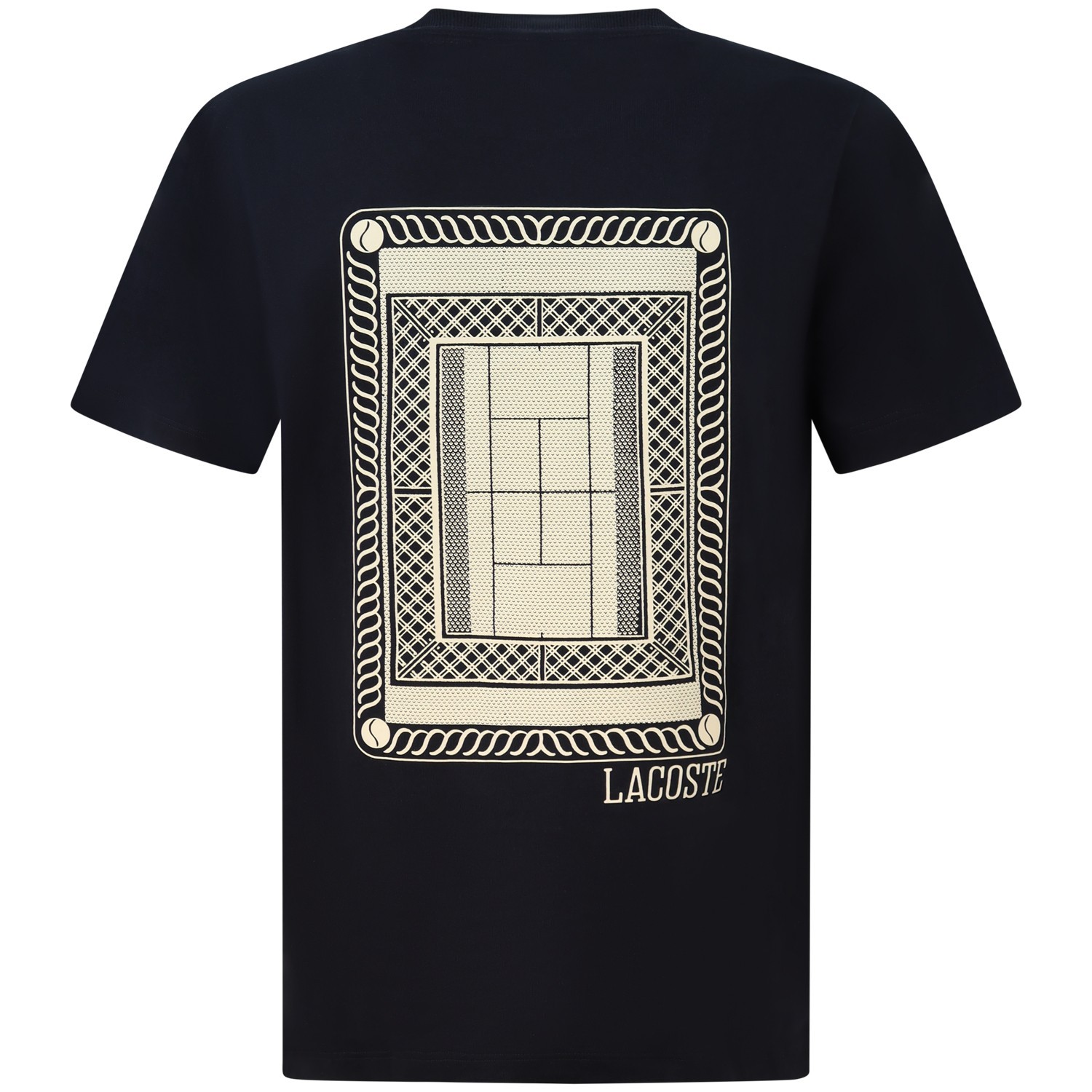 T-shirt nera con mini logo nero per uomo