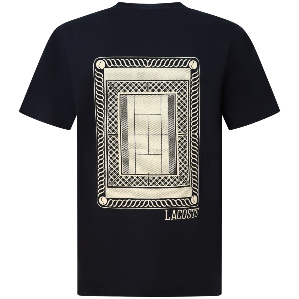 T-shirt nera con mini logo nero per uomo