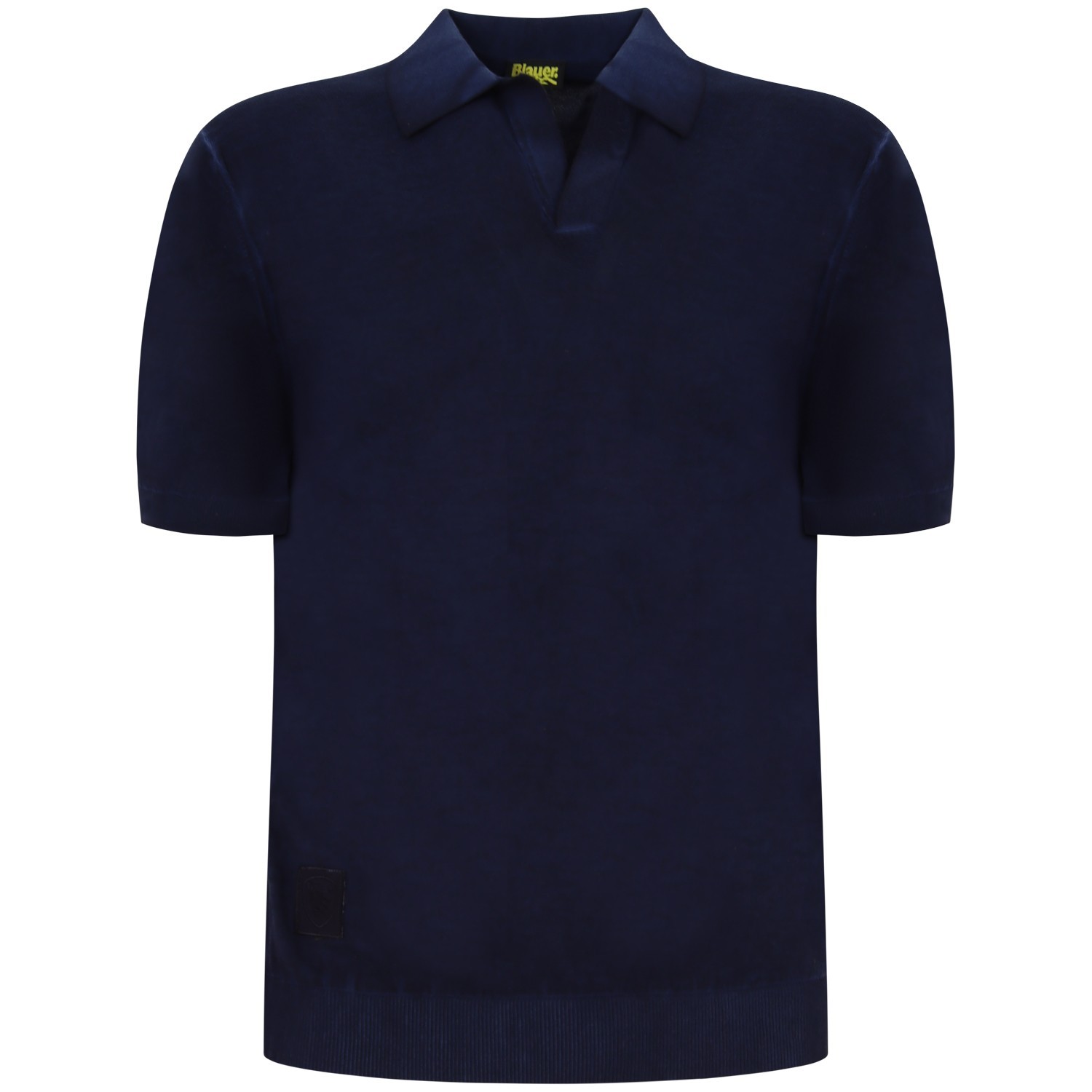 Polo blu in maglia per uomo
