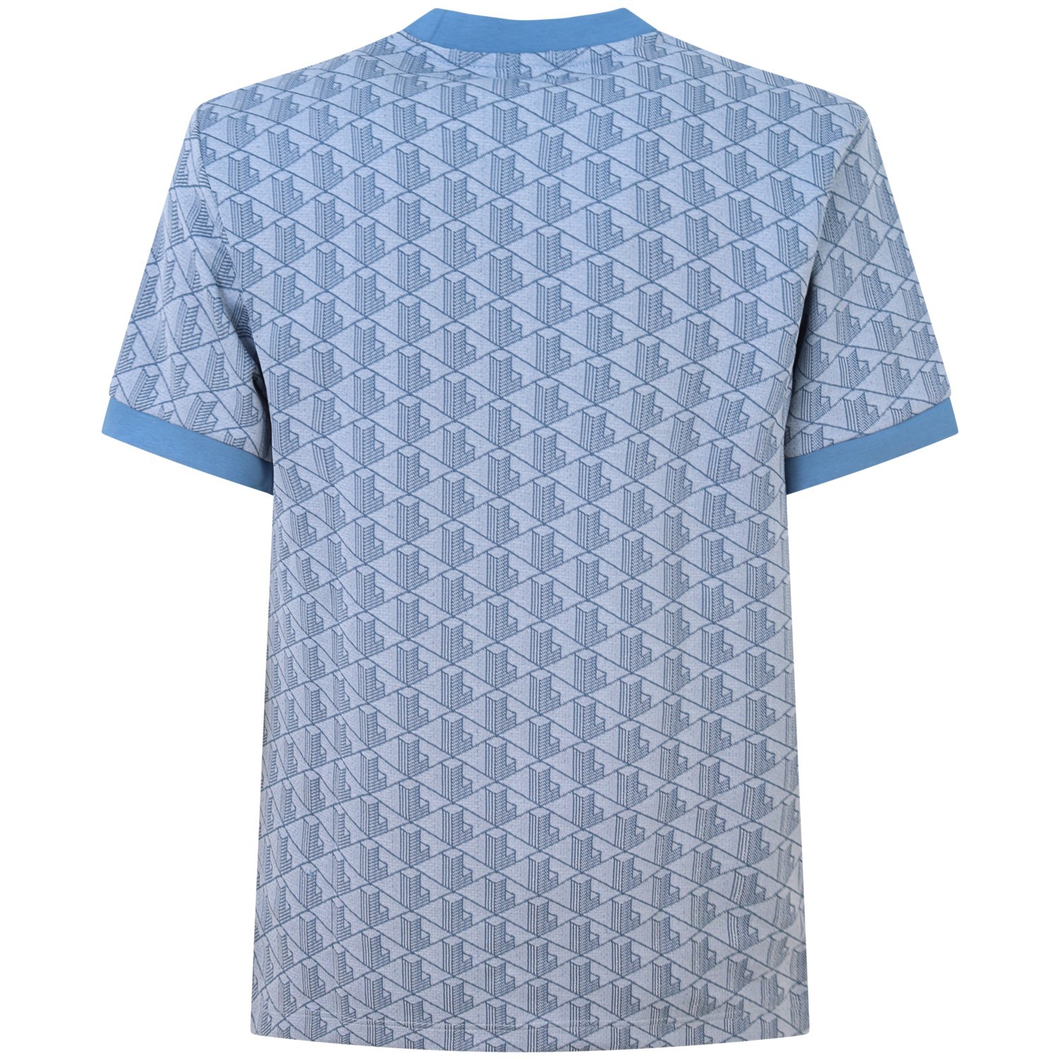 T-shirt azzurra con logo all over per uomo 2