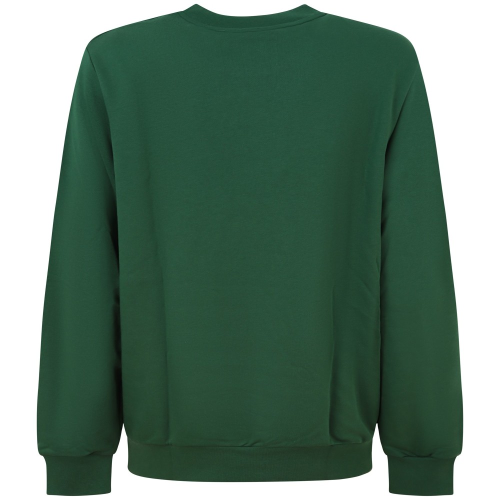 Felpa  verde con mini logo per uomo