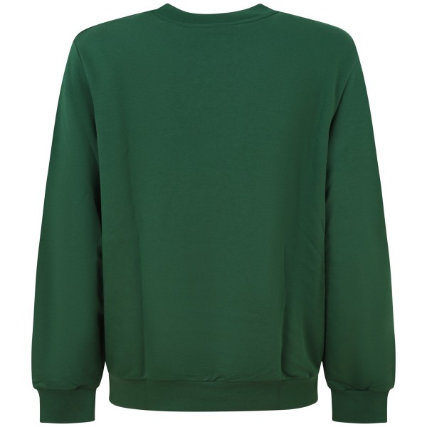 Felpa  verde con mini logo per uomo