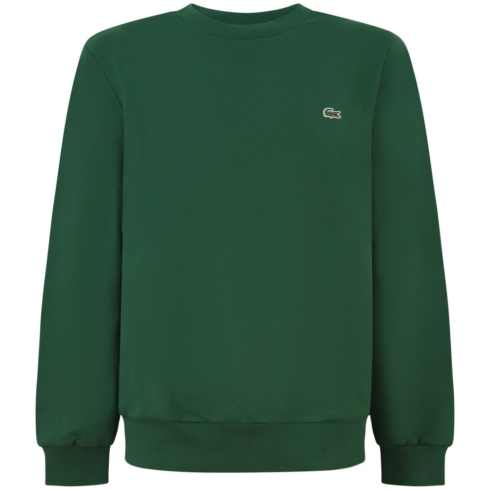 Felpa  verde con mini logo per uomo