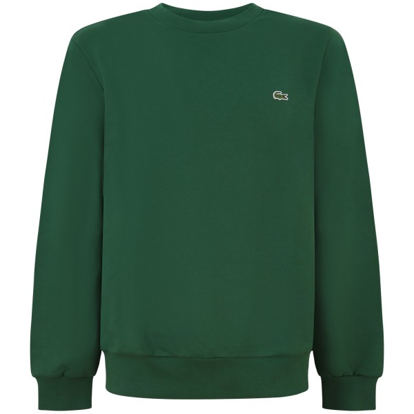 Felpa  verde con mini logo per uomo