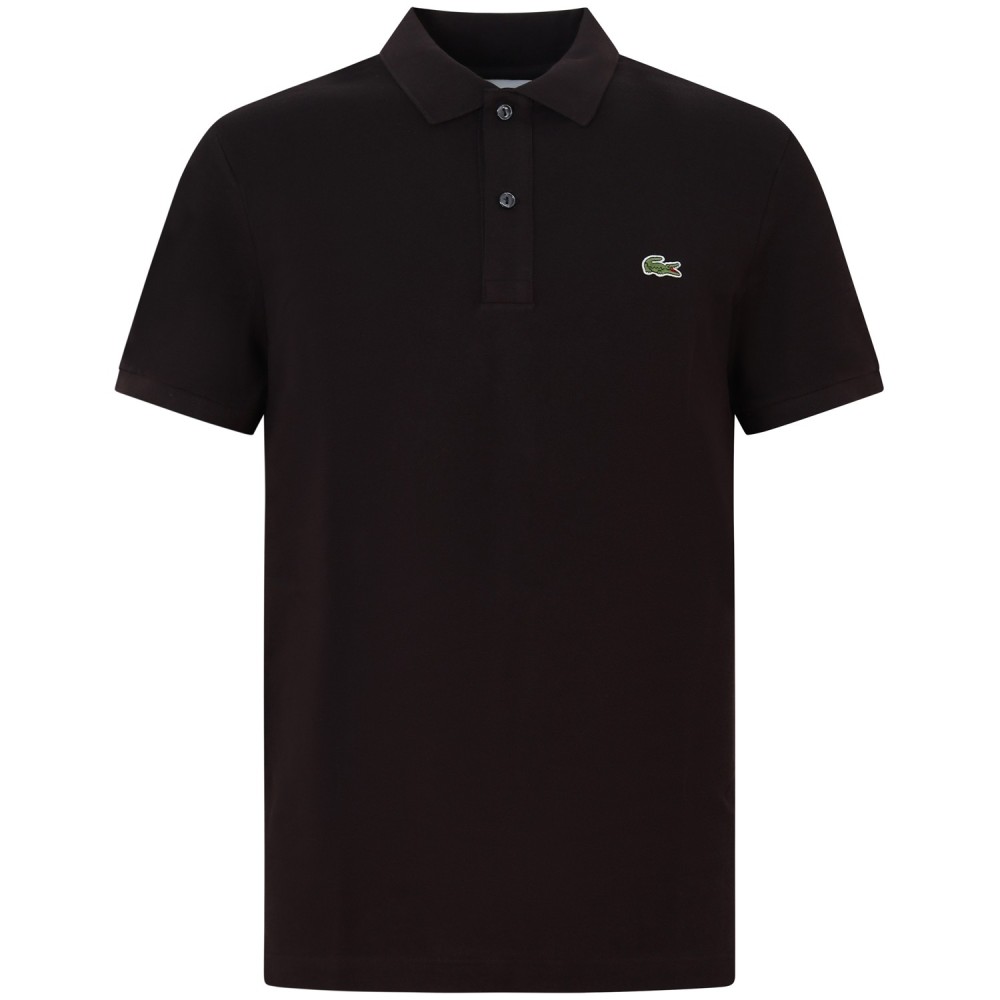 Polo marrone con mini logo slim fit per uomo