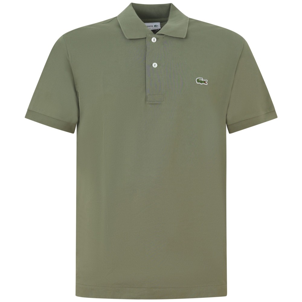 Polo verde classic fit per uomo