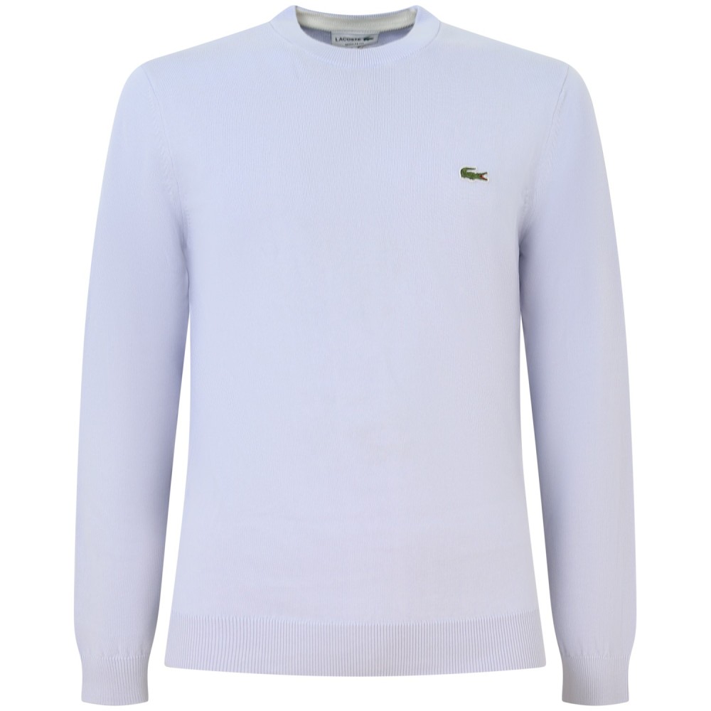 Maglione azzurro con mini logo per uomo