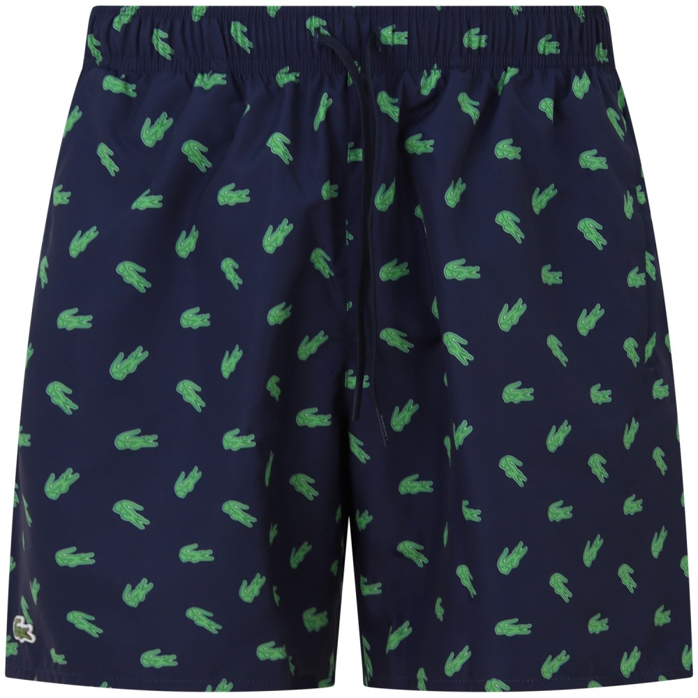 Costume blu con logo all over per uomo