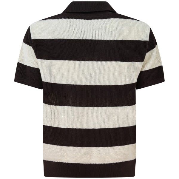 Polo marrone/avorio per uomo