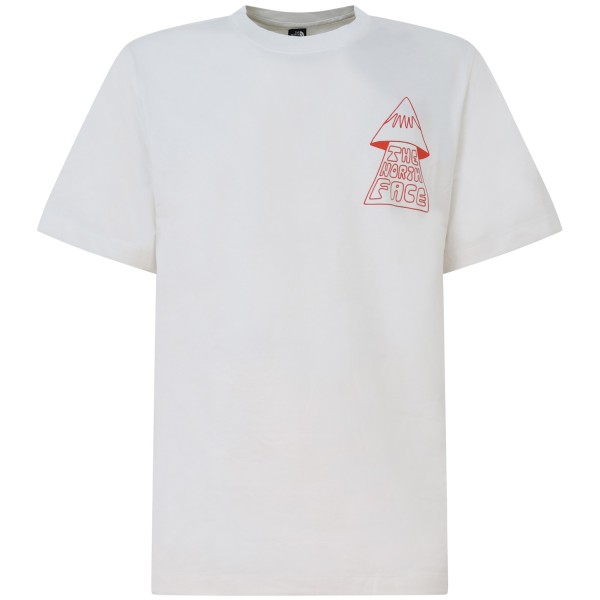 T-shirt bianca con mini logo per uomo