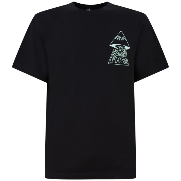 T-shirt nera con mini logo per uomo