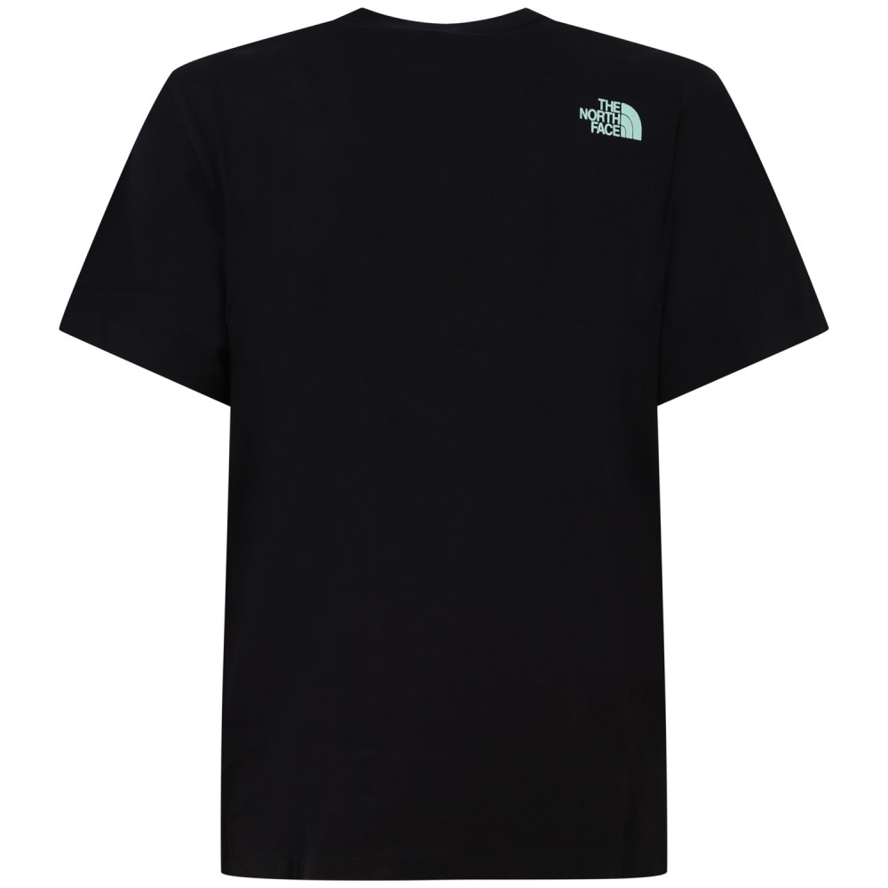 T-shirt nera con mini logo per uomo