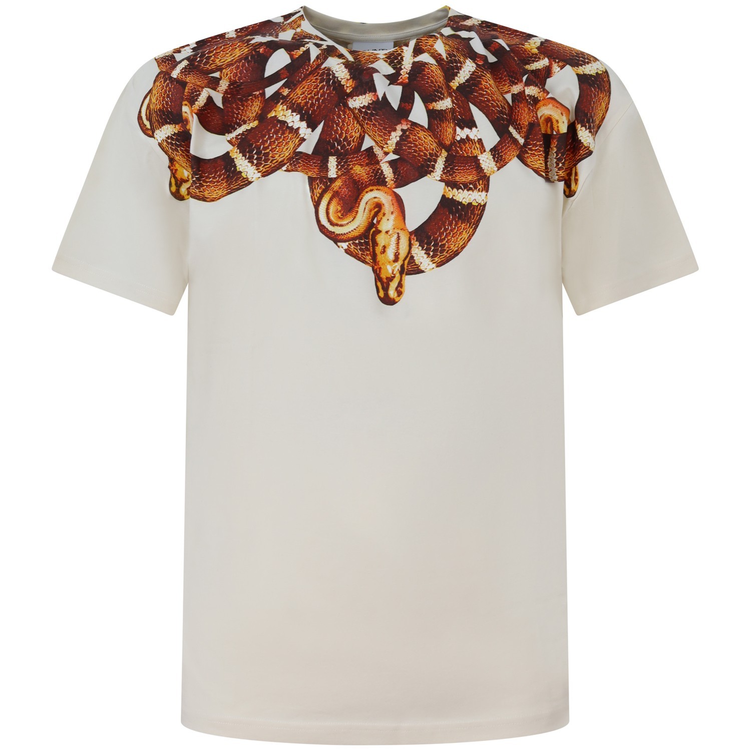 T-shirt avorio con stampa per uomo