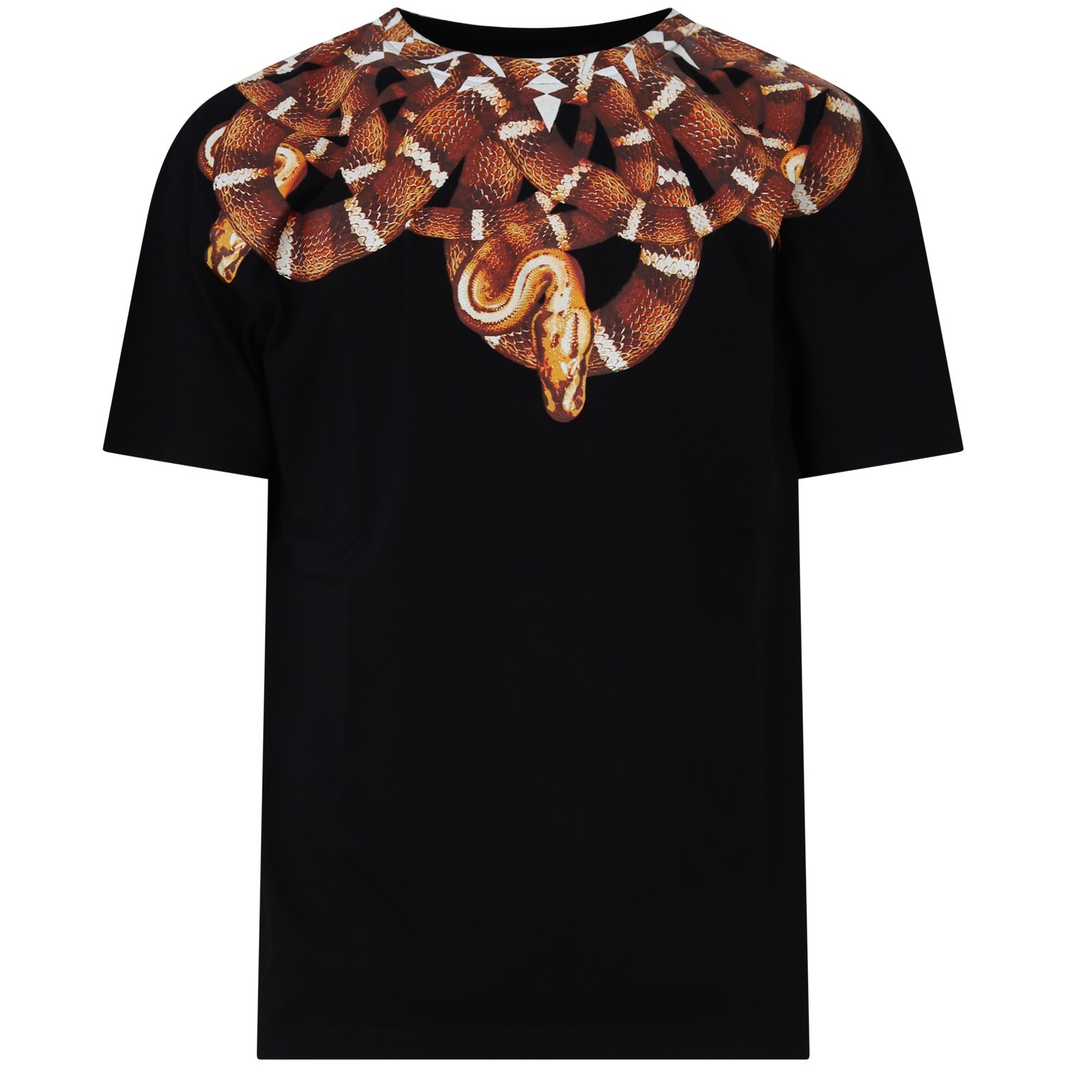 T-shirt nera con stampa per uomo 2