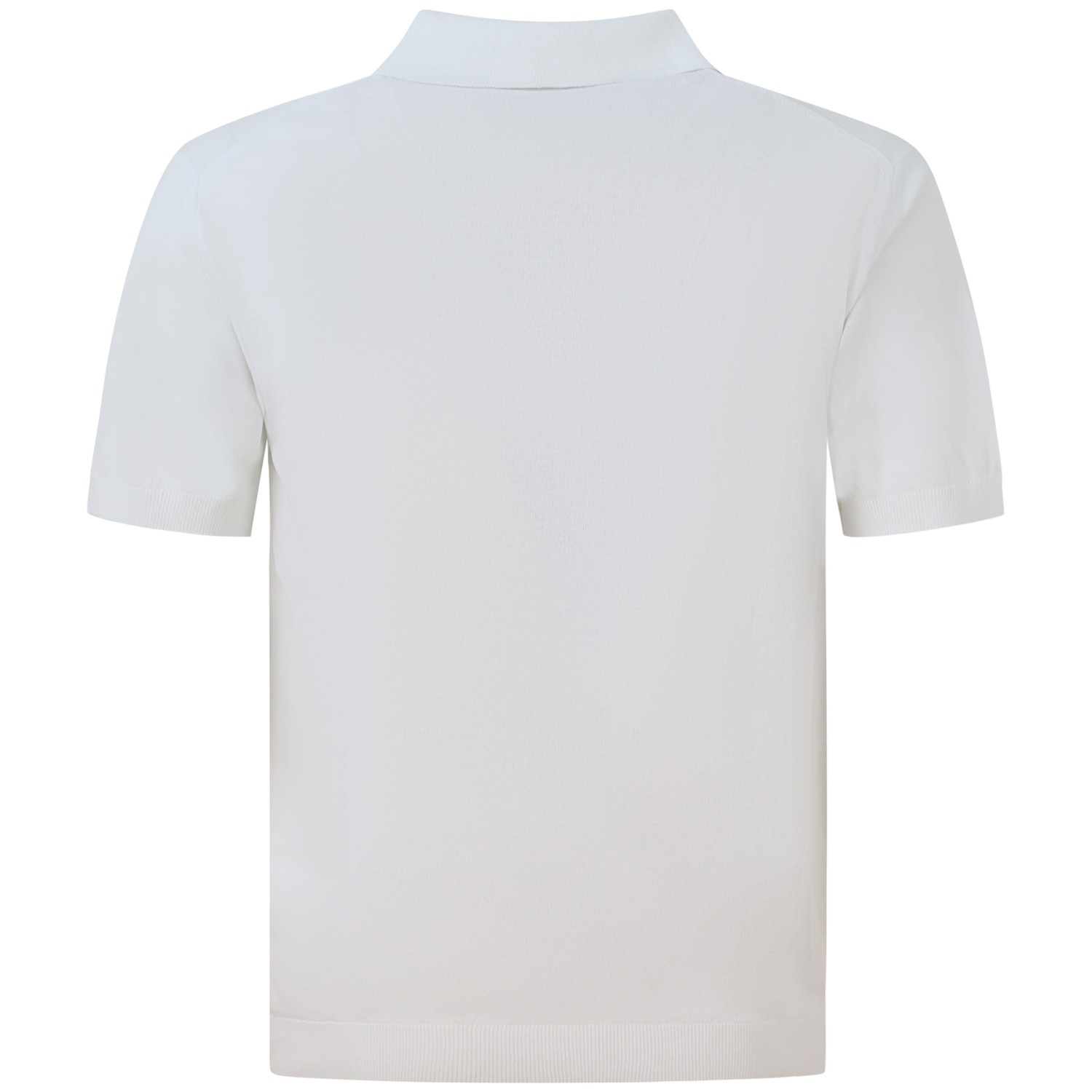 Polo bianca in maglia per uomo 2