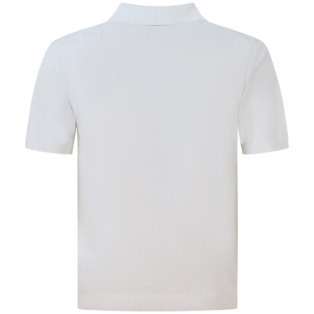 Polo bianca in maglia per uomo