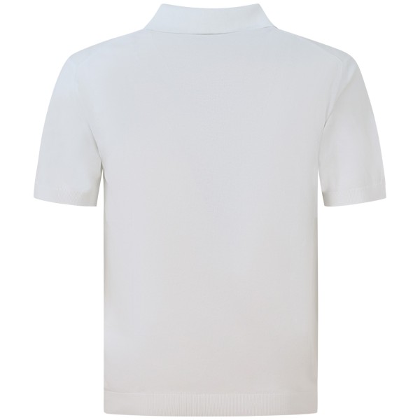 Polo bianca in maglia per uomo