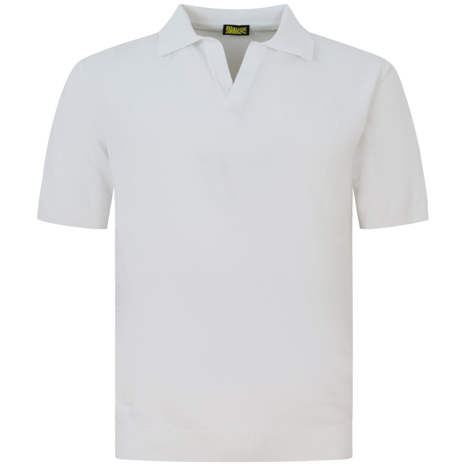 Polo bianca in maglia per uomo