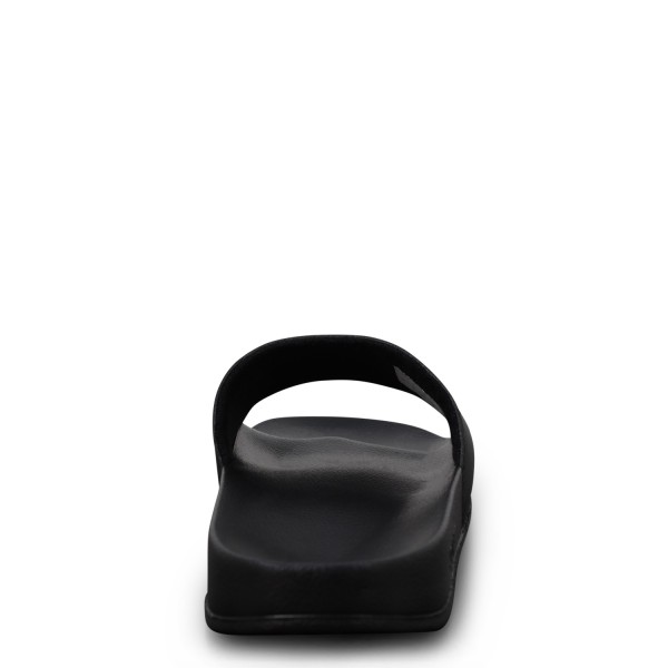 Ciabatte nere con logo per uomo