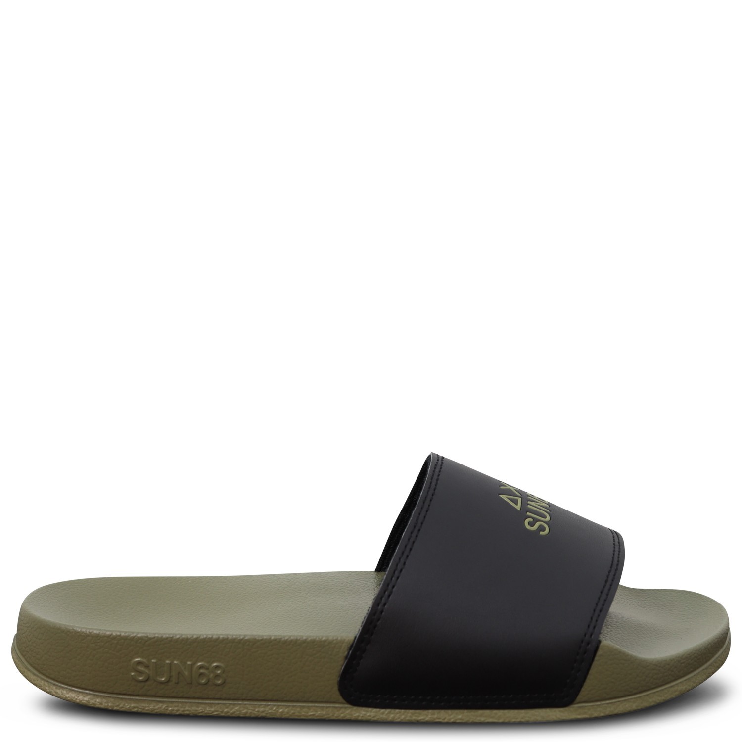 Ciabatte verde con logo per uomo