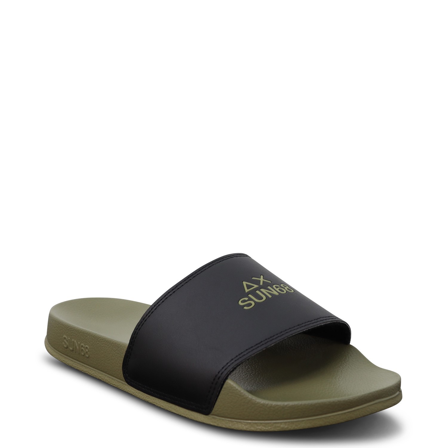 Ciabatte verde con logo per uomo 2
