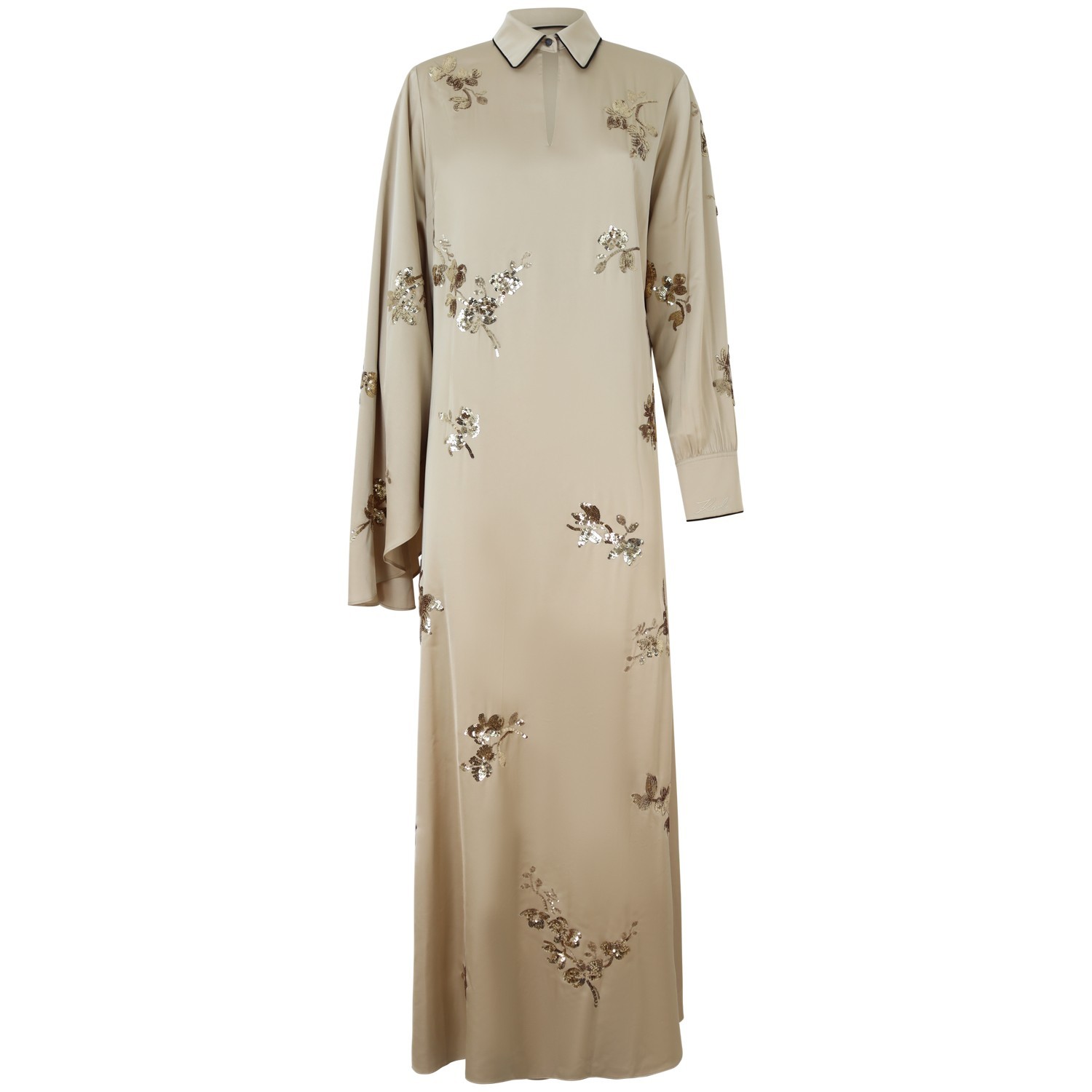 Abito beige con strass per donna 2