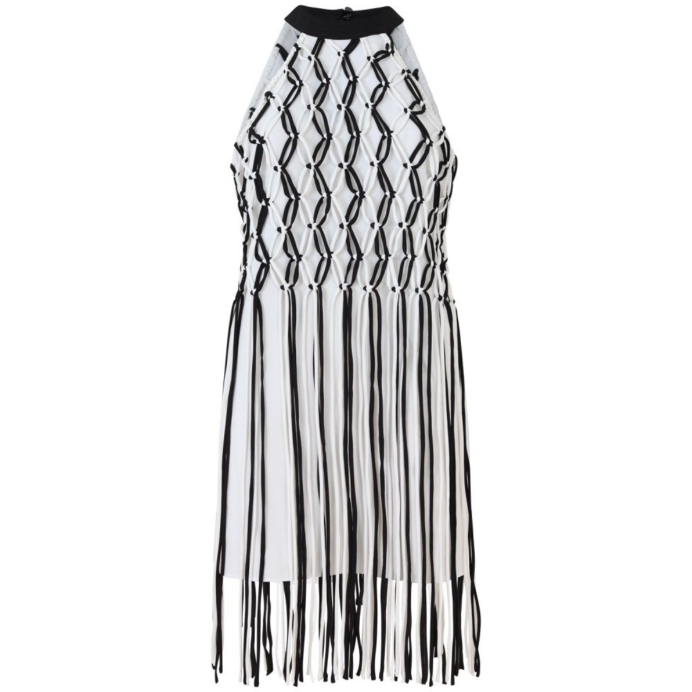 Abito bianco-nero per donna