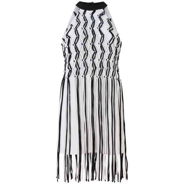 Abito bianco-nero per donna