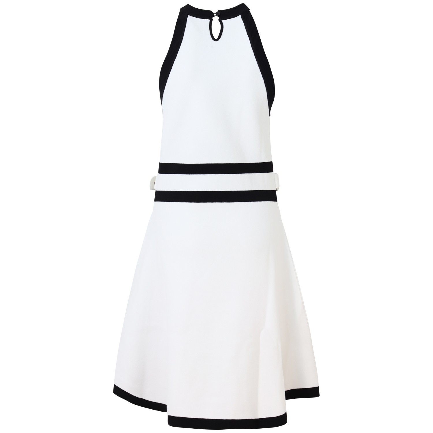 Abito bianco-nero in maglia per donna 2