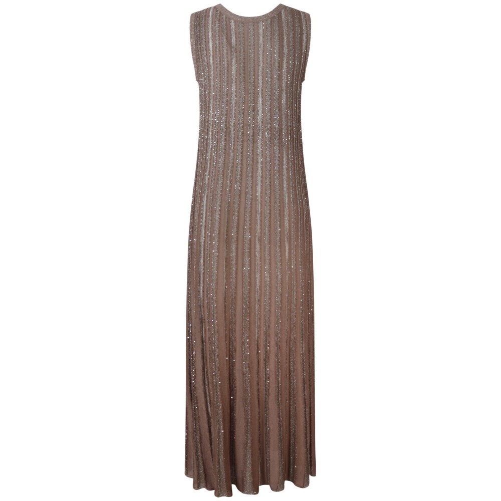 Abito in maglia marrone per donna