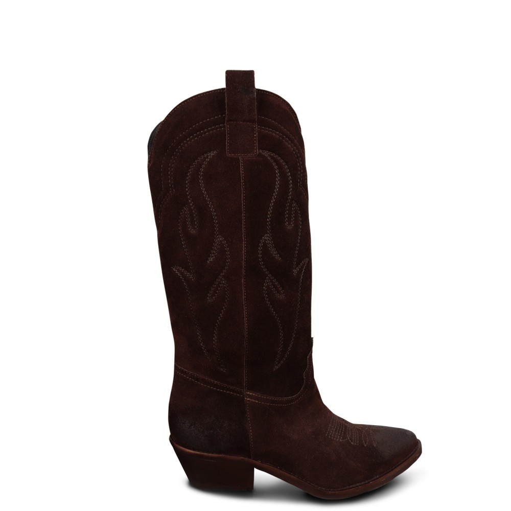 Stivale texano marrone per donna
