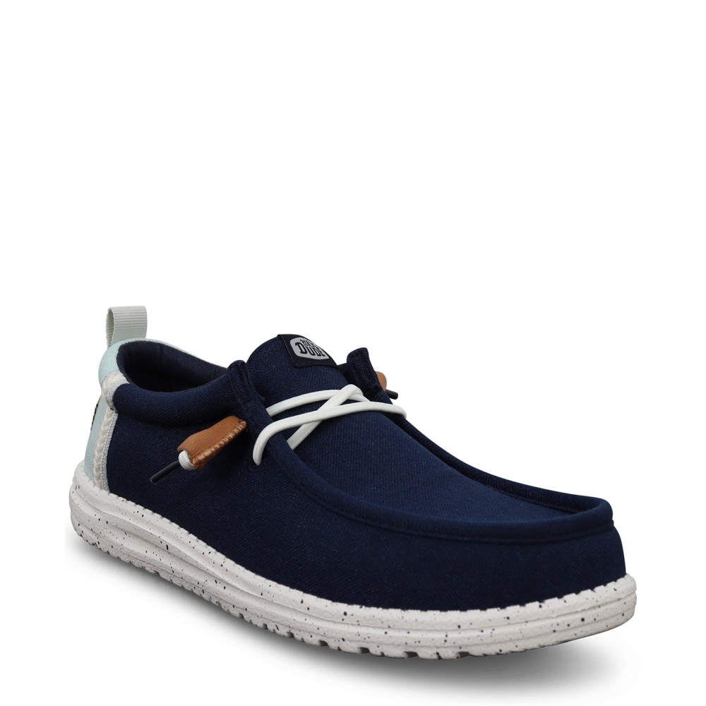 Mocassino blu 'WALLY CRAFT LINEN' per uomo