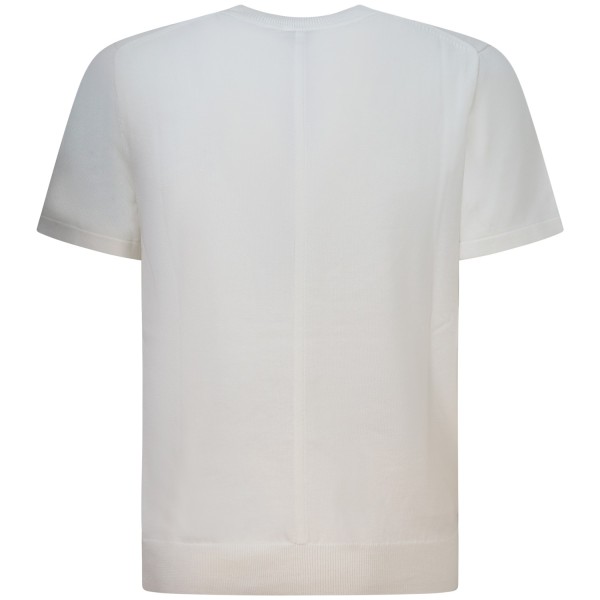 T-shirt in maglia  bianca per uomo