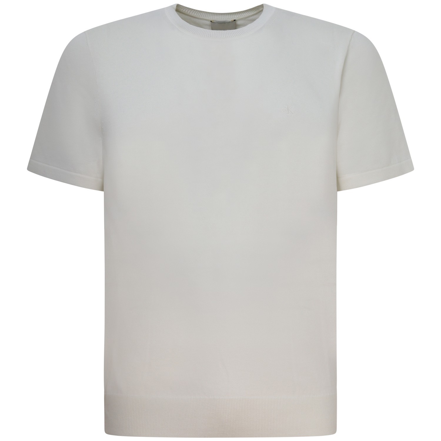 T-shirt in maglia  bianca per uomo